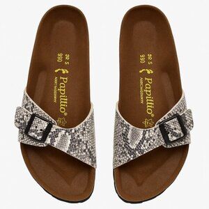 Papillio by Birkenstock Madrid Snake Print Women’s Slide Sandals Size 39